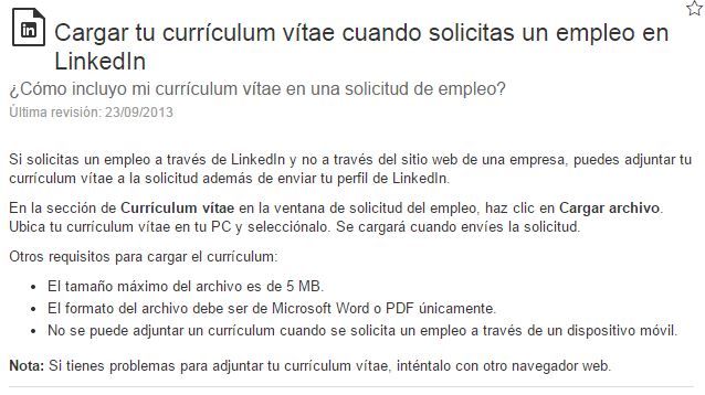 Cómo enviar el currículum desde LinkedIn