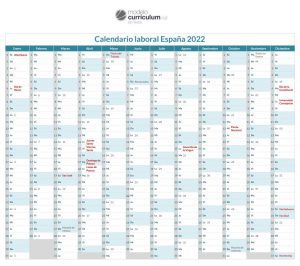 Descarga el modelo de calendario laboral